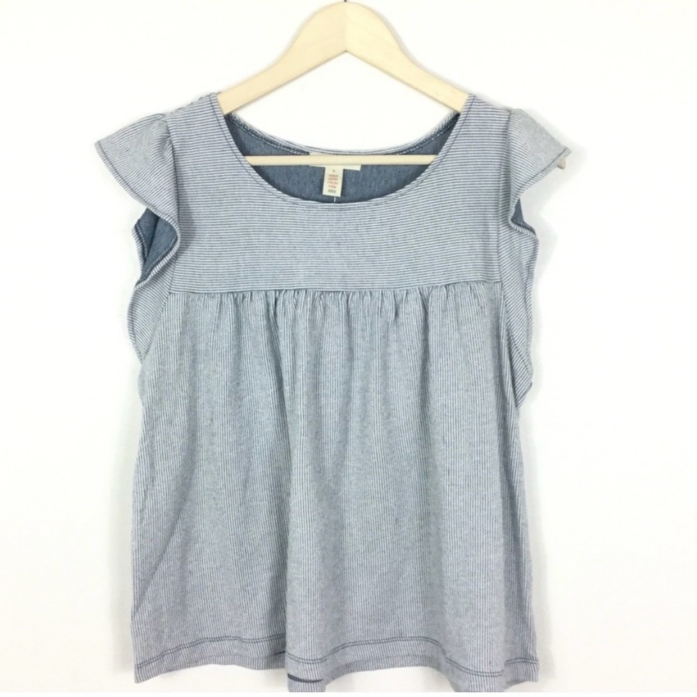 NWT! Madewell Navy and blue Striped top size L